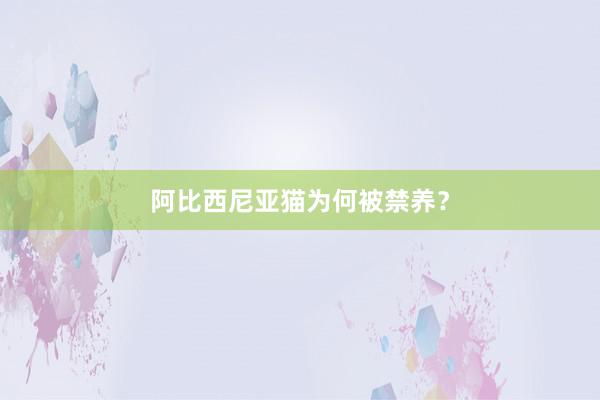 阿比西尼亚猫为何被禁养？